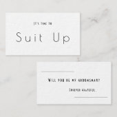 Visite Carte de proposition Groomsman (Devant / Derrière)