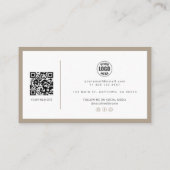 Visite Carte de QR Code élégante Social Sand (Dos)