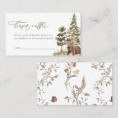 Visite Carte de rabat à Baby shower de bois (Devant / Derrière)