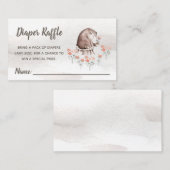 Visite Carte de rabat à Baby shower de bois (Devant / Derrière)