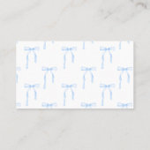 Visite Carte de rabat à rabat bleu Bow (Dos)