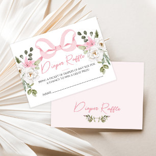 Visite Carte de rabat Baby shower Croquette Rose Bow