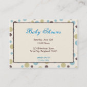 Visite Carte de rappel de baby shower de garçon (Dos)