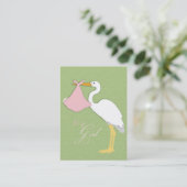 Visite Carte de rappel de fille de cigogne (Debout devant)