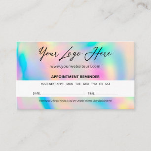 Visite Carte de rappel de rendez-vous de logo personnalis