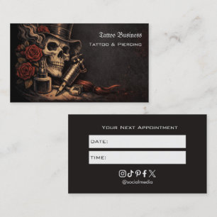 Visite Carte de rappel de rendez-vous de salon de tatouag