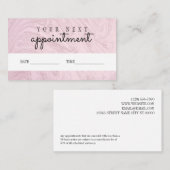 Visite Carte de rappel pour rendez-vous rose Votre procha (Devant / Derrière)