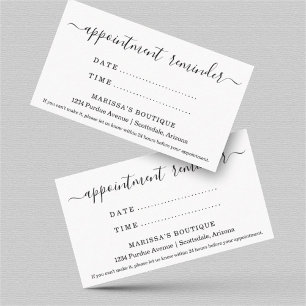 Visite Carte de rappel pour rendez-vous, salon dentaire p