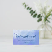 Visite Carte de recommandation avec fond aquarelle (Debout devant)