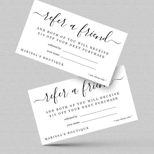 Visite Carte de recommandation d'entreprise Carte pour re