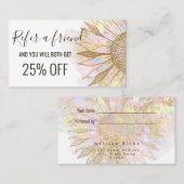 Visite carte de recommandation design (Devant / Derrière)