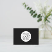 Visite Carte de recommandation simple avec logo d'entrepr (Debout devant)