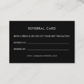Visite Carte de recommandation simple avec logo d'entrepr (Dos)