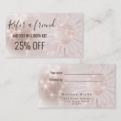 Visite carte de recommandation tournesol (Devant / Derrière)