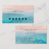 Visite Carte de récompense de plage de mer bleue profonde (Devant / Derrière)
