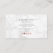 Visite Carte de récompense PixDezines Marble Blush Pink (Dos)