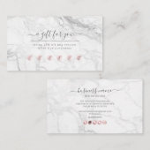 Visite Carte de récompense PixDezines Marble Blush Pink (Devant / Derrière)