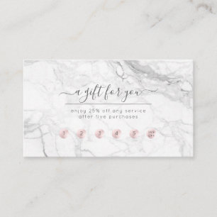 Visite Carte de récompense PixDezines Marble Blush Pink