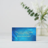 Visite Carte de reconnaissance bleue accrocheuse (Debout devant)