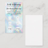 Visite Carte de réduction de fidélité pour le blanchiment (Devant / Derrière)