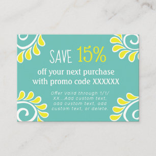 Visite Carte de réduction du code Promo Swirl Spring