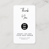 Visite Carte de réduction du code QR du logo d'entreprise (Devant)