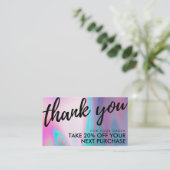 Visite Carte de réduction Holographique Salon de beauté (Debout devant)