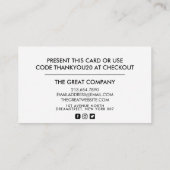 Visite Carte de réduction Holographique Salon de beauté (Dos)