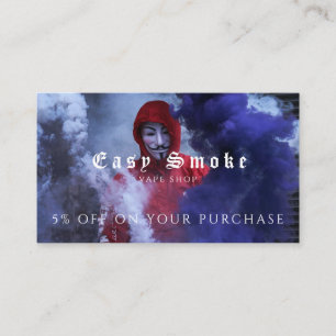 Visite Carte de réduction pour magasin de vapotage