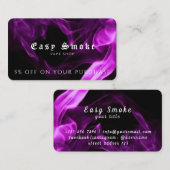 Visite Carte de réduction professionnelle Vape Shop (Devant / Derrière)