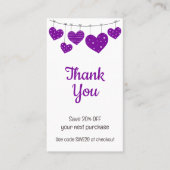 Visite Carte de réduction Purple Heart Garland (Devant)