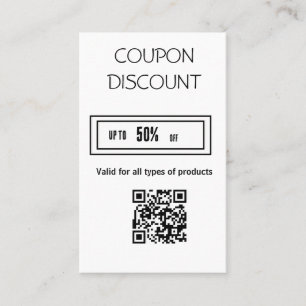 Visite Carte de réduction QR Code minimaliste