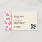 Visite Carte de réduction rose Merci (Dos)