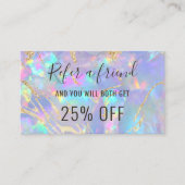 Visite carte de référence arrière - plan opal (Devant)