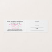 Visite Carte de référence Chic Black & Hot Pink Hair Salo (Intérieur déplié)