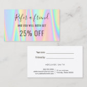 Visite carte de référence couleurs pastel (Devant / Derrière)