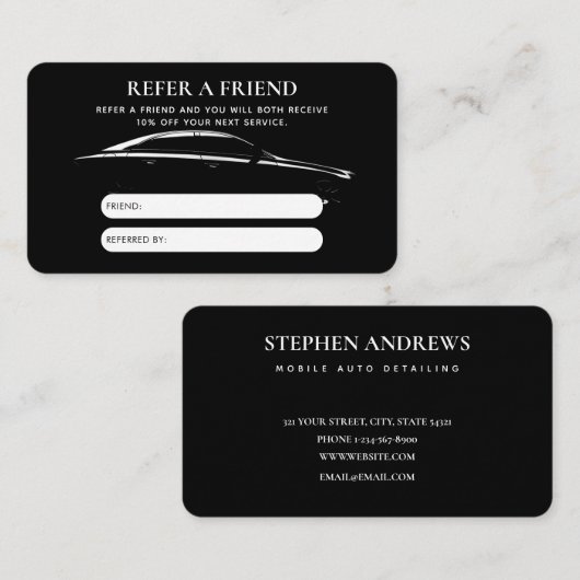 Visite Carte de référence de réparation automatique de ne (Devant / Derrière)