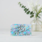 Visite carte de référence de texture inspirée par opal (Debout devant)