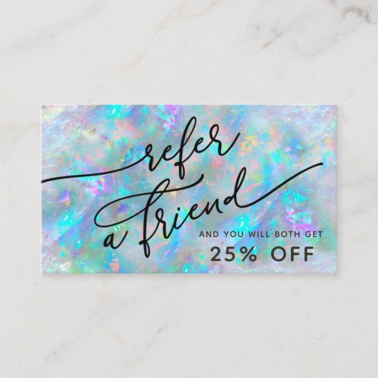 Visite carte de référence de texture inspirée par opal (Devant)