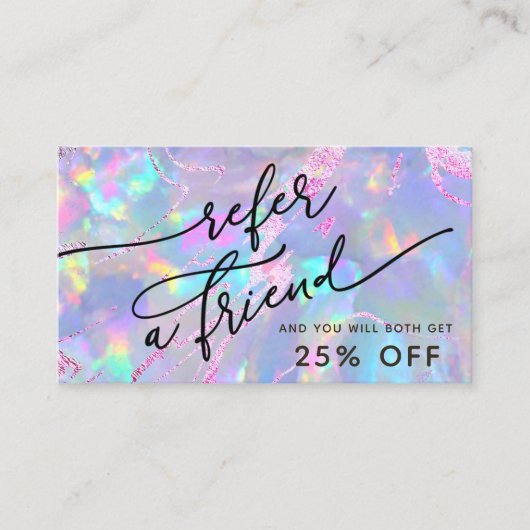 Visite carte de référence de texture opale (Devant)