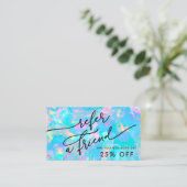 Visite carte de référence de texture opale bleue (Debout devant)