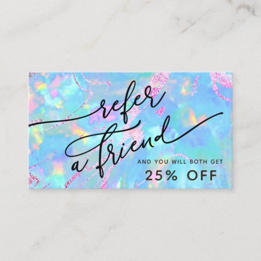 Visite carte de référence de texture opale bleue (Devant)