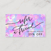 Visite carte de référence de texture opale rose pourpre (Devant)