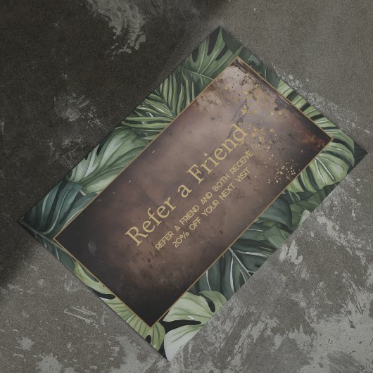 Visite Carte de référence en cuir moderne élégante