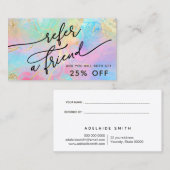 Visite carte de référence en marbre fluide (Devant / Derrière)