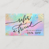 Visite carte de référence en marbre fluide (Devant)