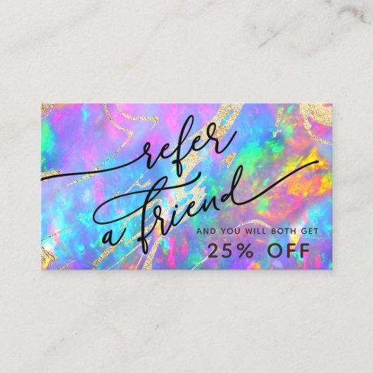 Visite carte de référence pour la texture opale du feu (Devant)