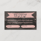 Visite Carte de référence rose Empreinte de patte Gold po (Devant)