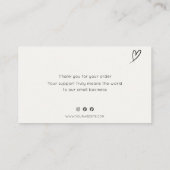 Visite Carte de remerciement de logo de script pour petit (Dos)