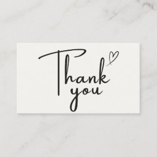 Visite Carte de remerciement de logo de script pour petit